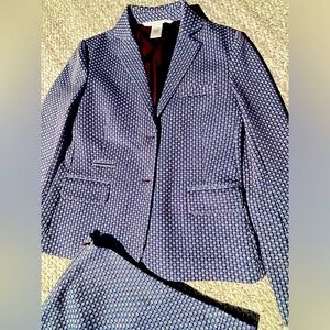 Diane von Furstenburg Suit in Blue and Brown